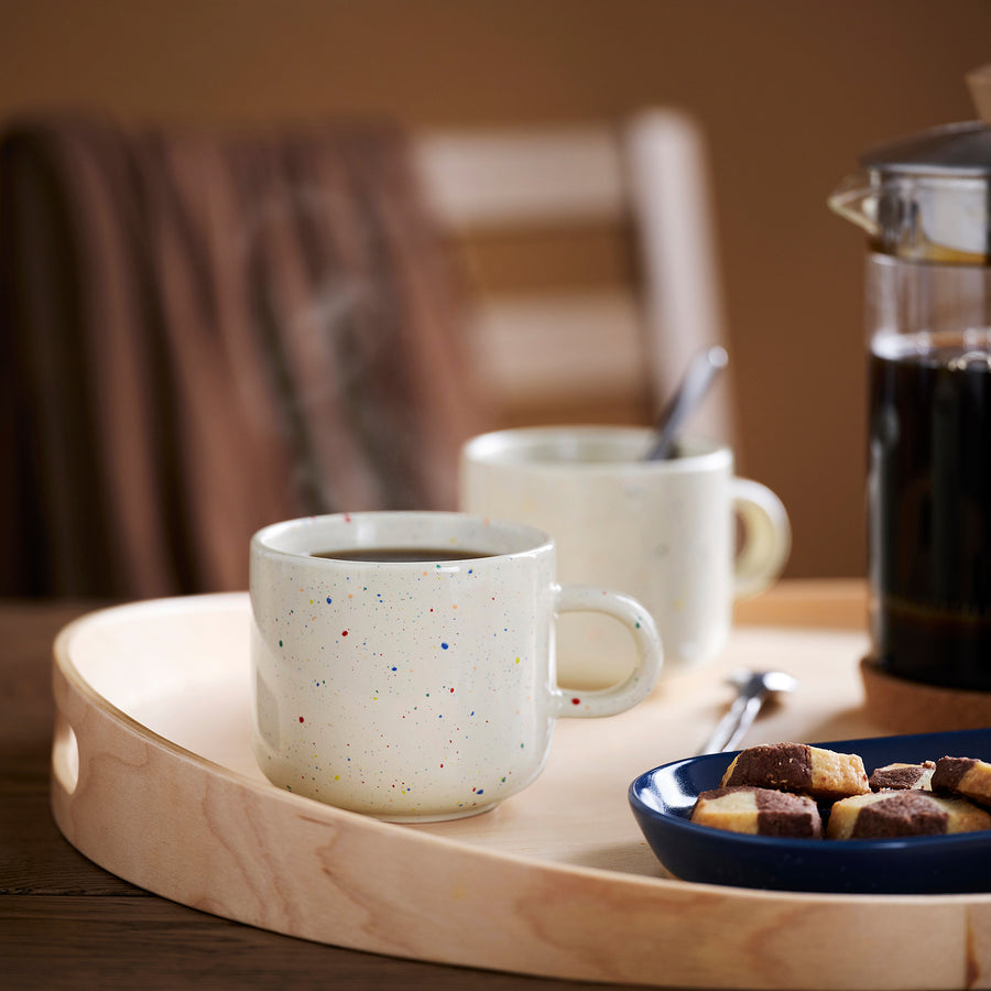 TOBISFISK mug, patterned/beige