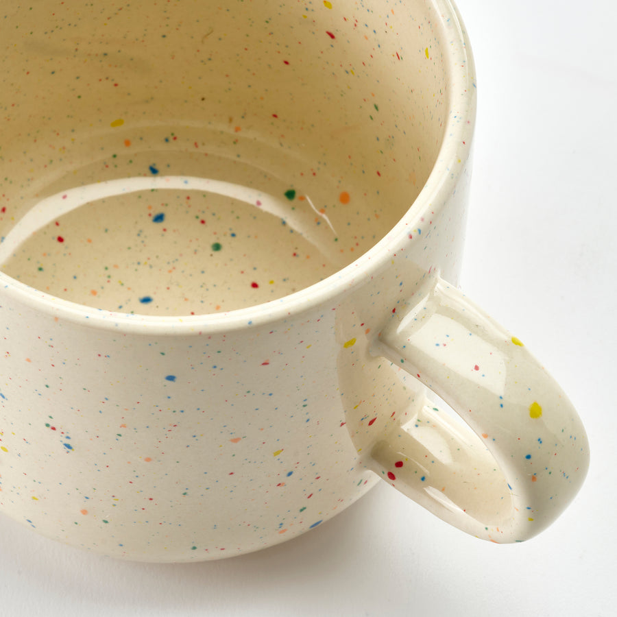 TOBISFISK mug, patterned/beige