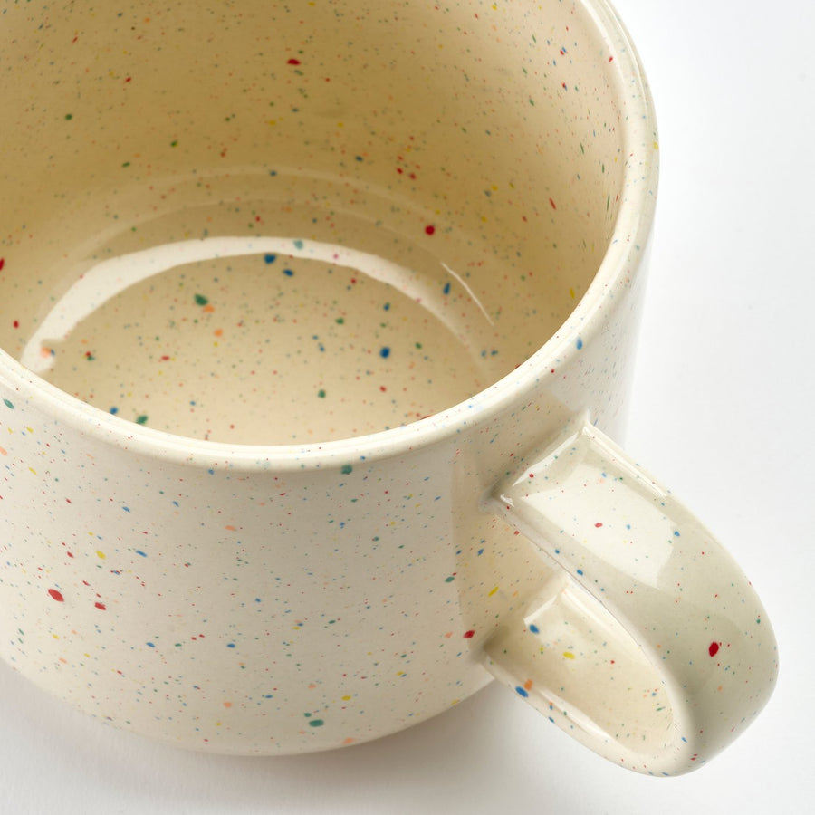 TOBISFISK mug, patterned/beige
