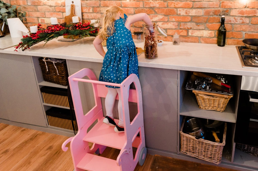 Changing Height Trolley Step Stool