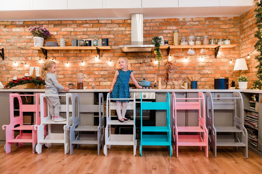 Changing Height Trolley Step Stool