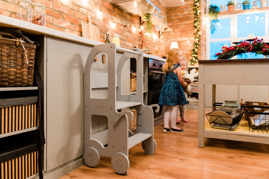 Changing Height Trolley Step Stool