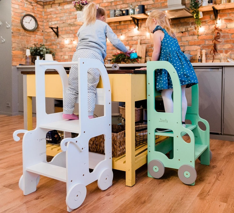 Changing Height Trolley Step Stool