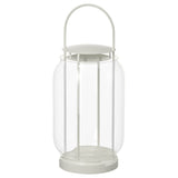 TOFSAND lantern for pillar candle, in/out, white, 44 cm
