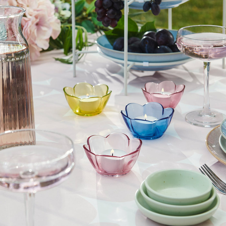 TOFSAND tealight holder, assorted colours, 9 cm