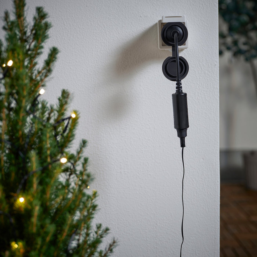 TOFSMYGGA plug, black/outdoor smart, 62 cm