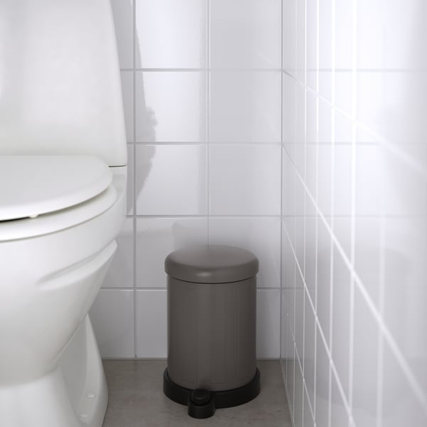 TOFTAN waste bin, grey, 4 l
