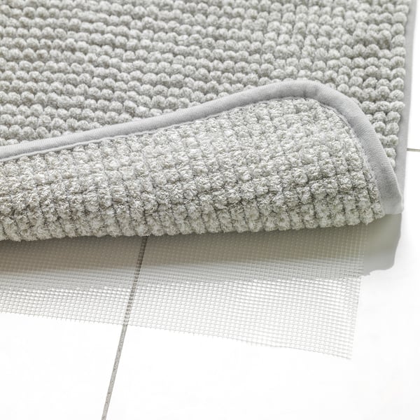 TOFTBO pedestal mat, grey-white/mélange, 55x60 cm