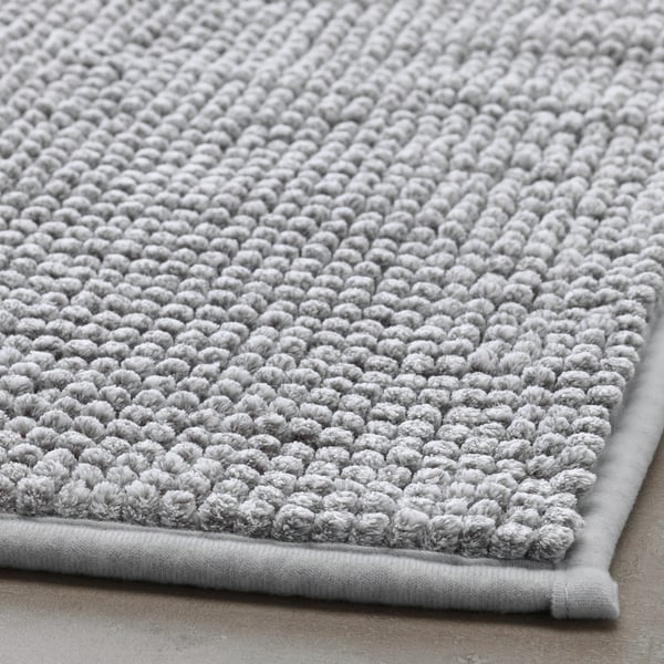 TOFTBO pedestal mat, grey-white/mélange, 55x60 cm