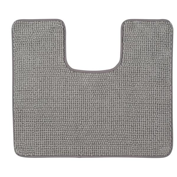 TOFTBO pedestal mat, grey-white/mélange, 55x60 cm
