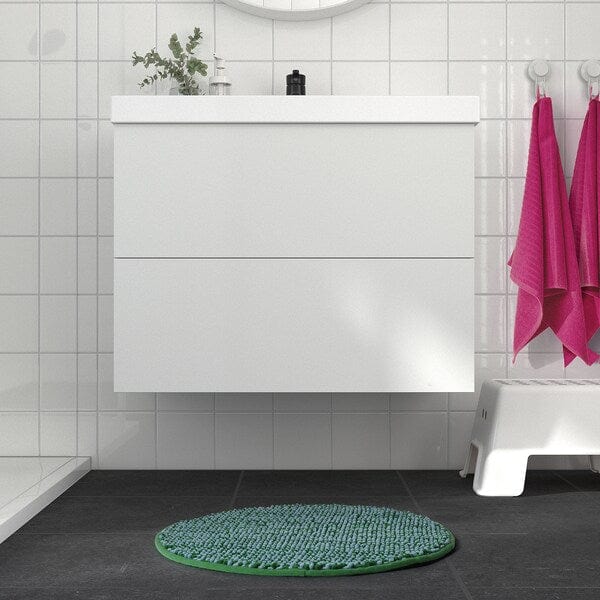 Ikea TOFTBO - Bath mat, green/blue,55 cm