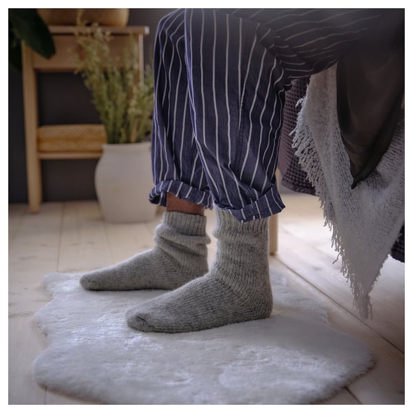 TOFTLUND rug, white, 55x85 cm