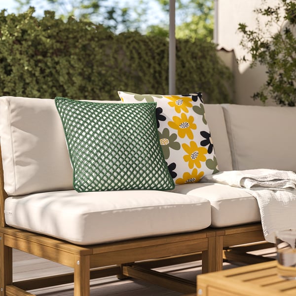 TOFTÖ cushion cover, dark grey-green outdoor/indoor, 50x50 cm