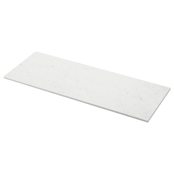 TOLKEN countertop, white marble effect/foliated board, 142x49 cm