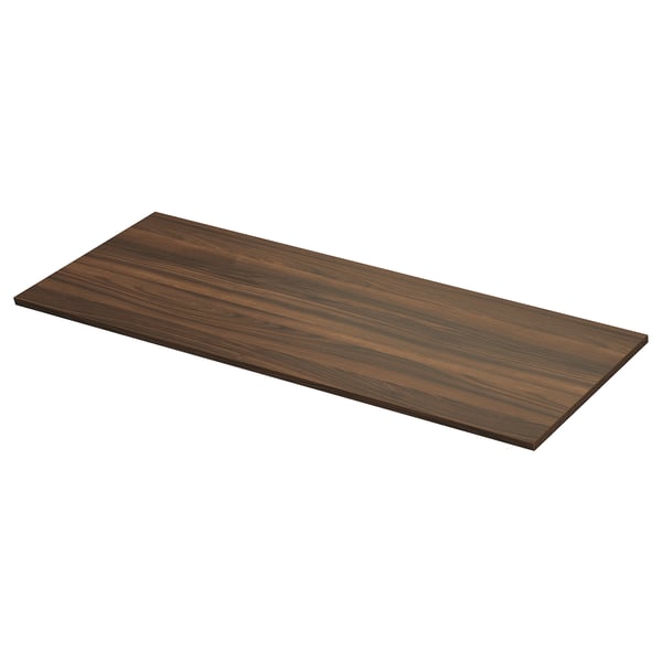 TOLKEN countertop, brown walnut effect/laminated board, 142x49 cm