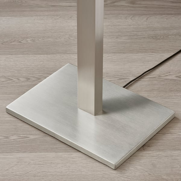 TOMELILLA floor lamp, nickel-plated/white, 150 cm