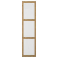 TONSTAD door with hinges, oak veneer/glass, 50x195 cm