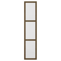 TONSTAD door with hinges, brown/stained oak veneer glass, 50x229 cm
