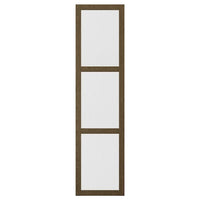 TONSTAD door with hinges, brown/stained oak veneer glass, 50x195 cm