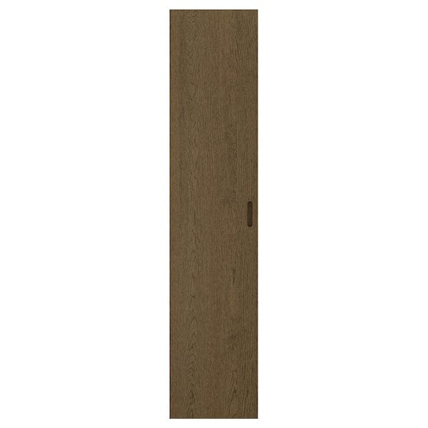 Ikea TONSTAD - Door with hinges, brown/stained oak veneer, 50x229 cm