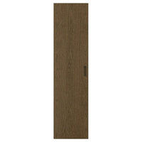 TONSTAD door with hinges, brown/stained oak veneer, 50x195 cm