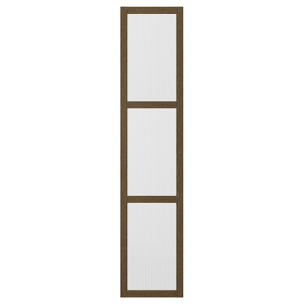 TONSTAD door, brown/stained oak veneer glass, 50x229 cm