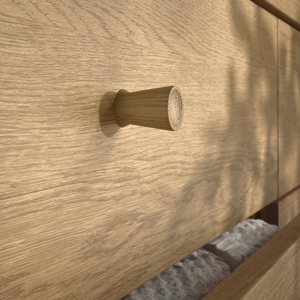 TONSTAD chest of 6 drawers, oak veneer, 120x47x90 cm