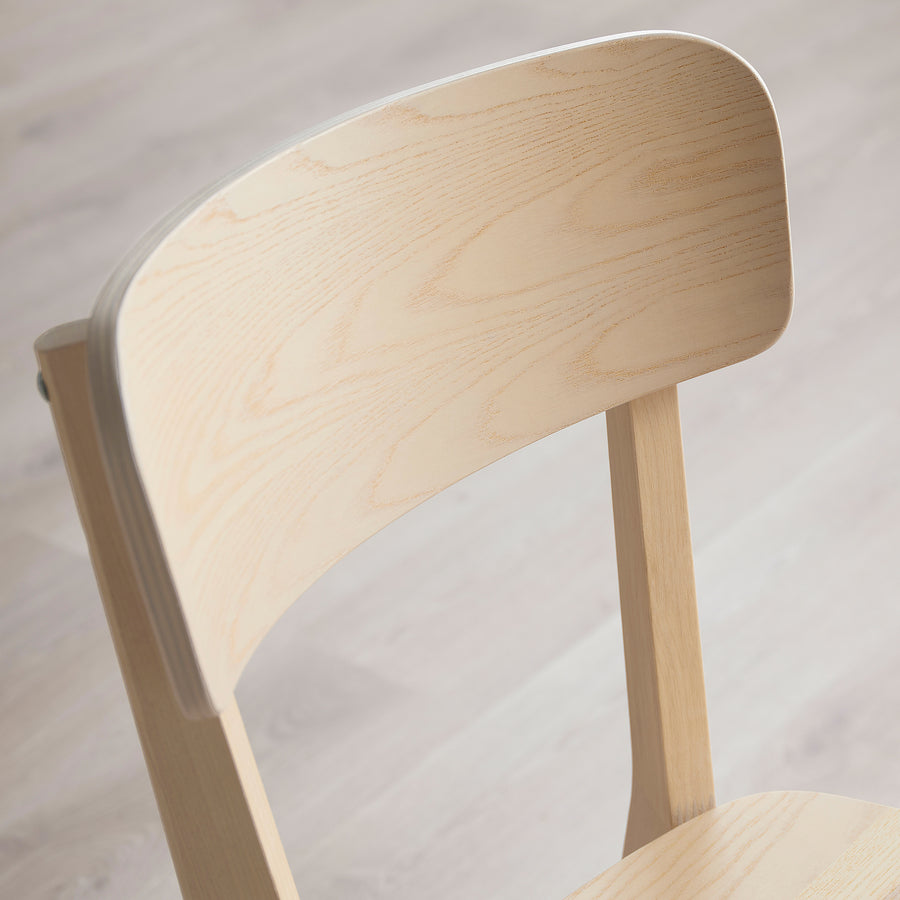 TONSTAD / LISABO table and 4 chairs, off-white/ash, 150x80 cm