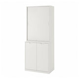 TONSTAD storage combination w sliding doors, off-white, 81x47x201 cm