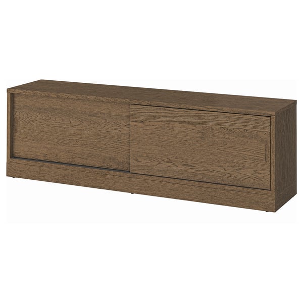 TONSTAD TV bench, brown stained oak veneer, 178x37x55 cm