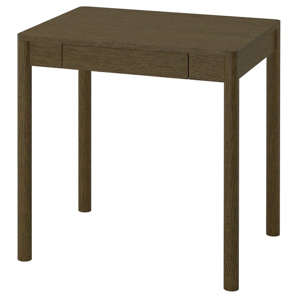 TONSTAD desk, brown stained oak veneer, 75x60 cm