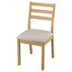 TONSTAD chair, oak effect/Fridtuna light beige, 42x88x48 cm