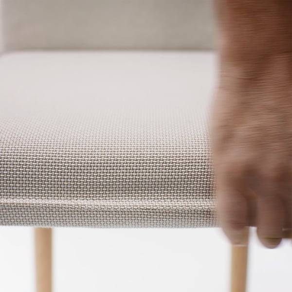 TONSTAD chair, Fridtuna light beige/oak effect, 42x86x56 cm