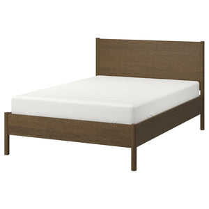 TONSTAD bed frame, brown stained oak veneer, 140x200 cm