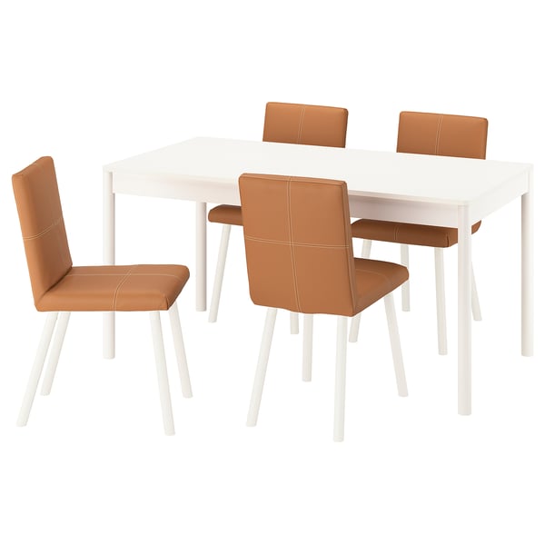TONSTAD / TONSTAD table and 4 chairs, off-white/Bomstad golden brown off-white, 150x80 cm