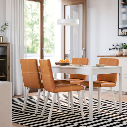 TONSTAD / TONSTAD table and 4 chairs, off-white/Bomstad golden brown off-white, 150x80 cm