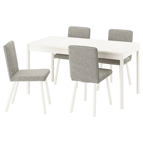 TONSTAD / TONSTAD table and 4 chairs, off-white/Viarp beige/brown off-white, 150x80 cm