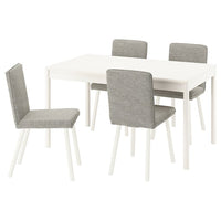 TONSTAD / TONSTAD table and 4 chairs, off-white/Viarp beige/brown off-white, 140/196x85 cm