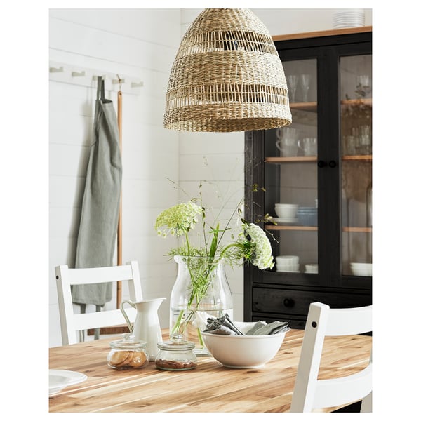 TORARED pendant lamp shade, sedge/handmade, 36 cm