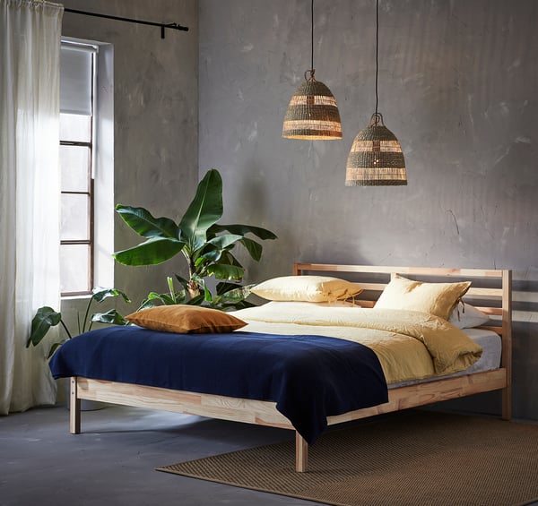 TORARED pendant lamp shade, sedge/handmade, 36 cm