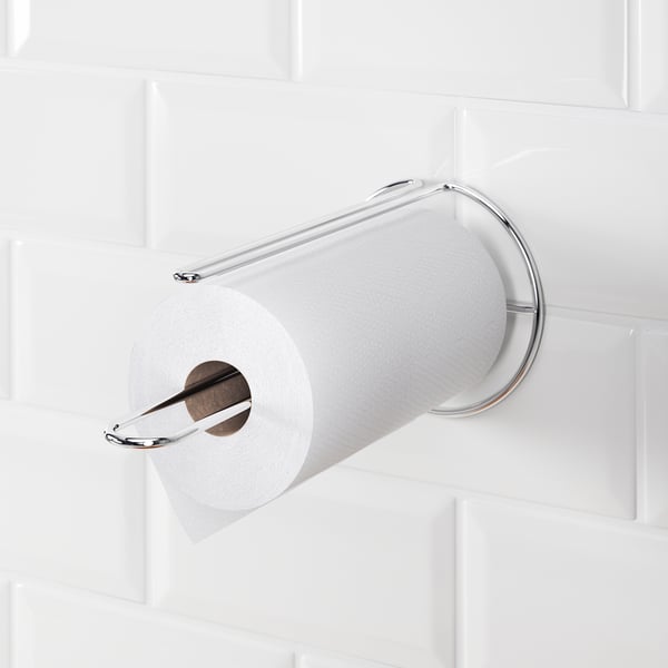 TORKAD kitchen roll holder, silver-colour