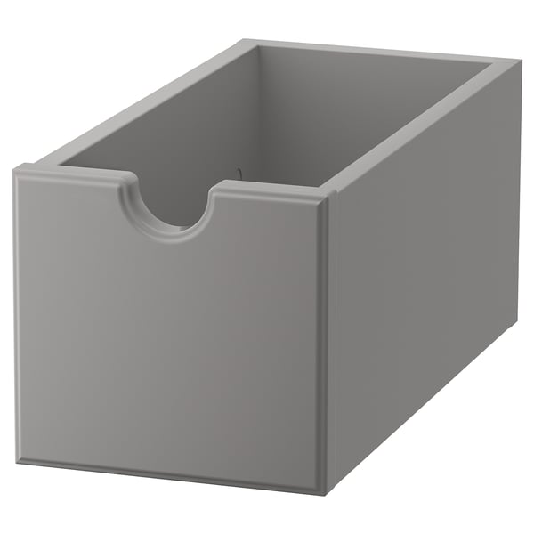 TORNVIKEN box, grey, 16x34x15 cm