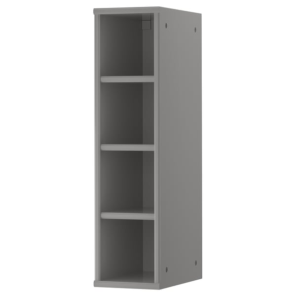 TORNVIKEN open cabinet, grey, 20x37x80 cm