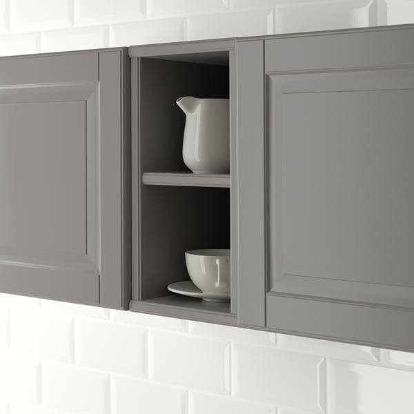 TORNVIKEN open cabinet, grey, 20x37x40 cm