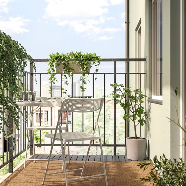 TORPARÖ balcony table, white, 50 cm