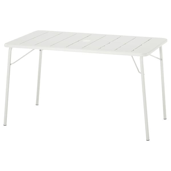TORPARÖ table, outdoor, white/foldable, 130x74 cm