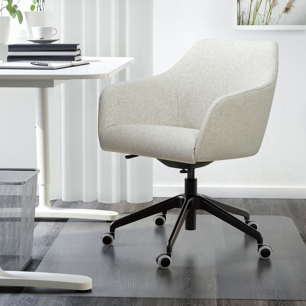TOSSBERG / LÅNGFJÄLL conference chair, Gunnared beige/black, 44x91x68 cm