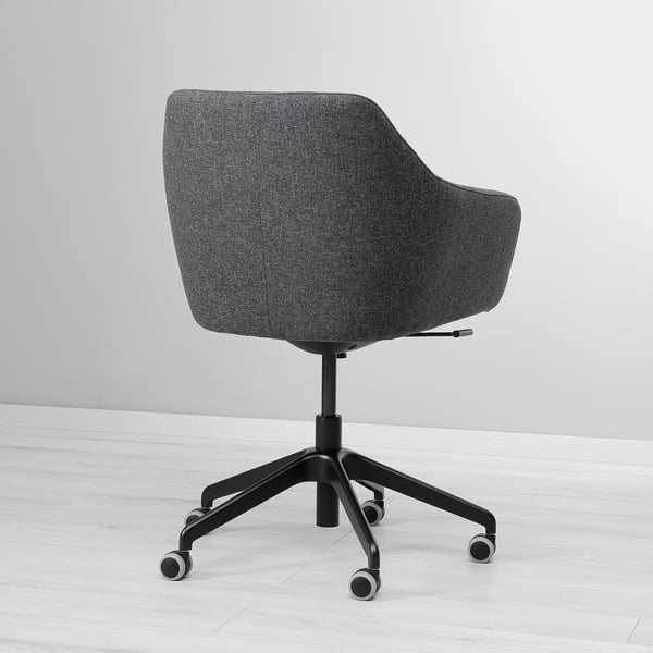 TOSSBERG / LÅNGFJÄLL conference chair, Gunnared dark grey/black, 44x91x68 cm