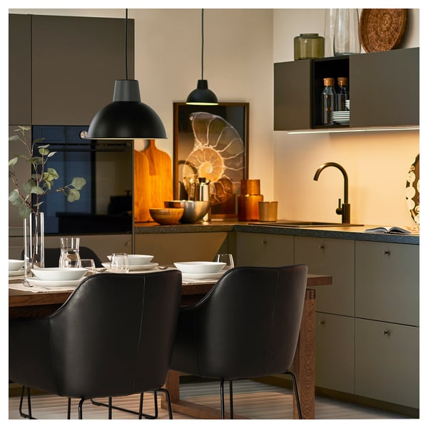 TOSSBERG chair, metal black/Grann black, 61x82x53 cm