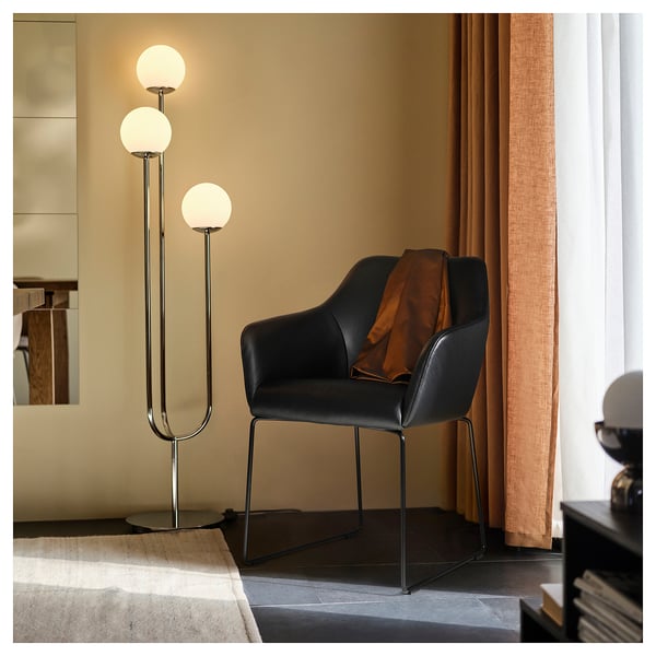 TOSSBERG chair, metal black/Grann black, 61x82x53 cm
